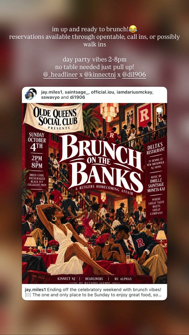 Olde Queens Social Club: a Rutgers Homecoming Brunch Affair — flyer 5