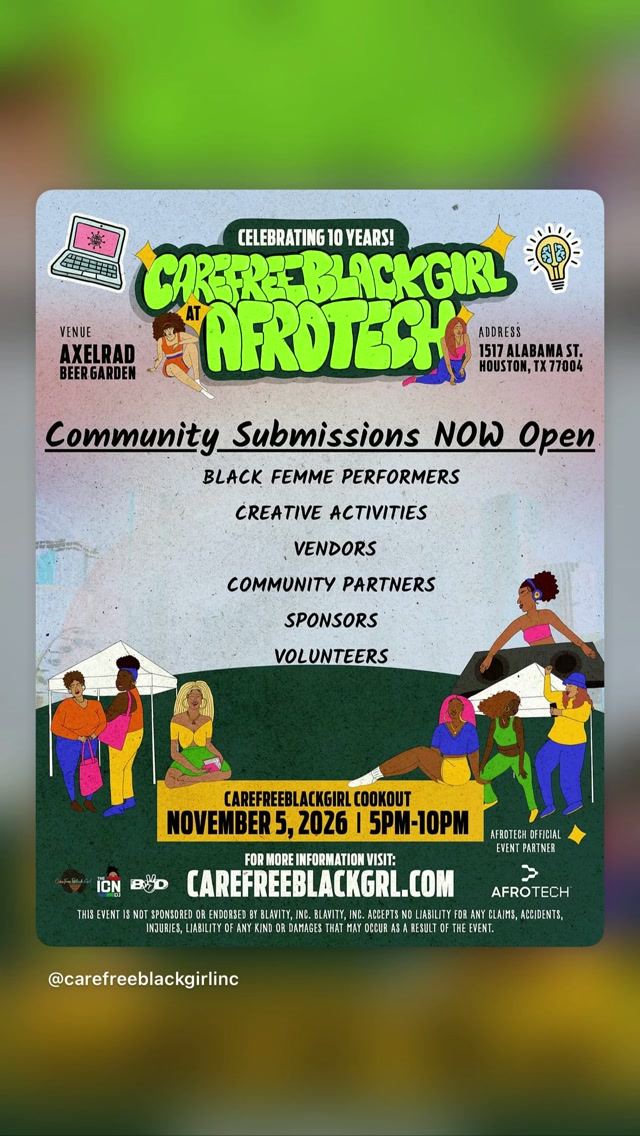 Carefreeblackgirl Cookout, Thu, Nov 5, Axelrad