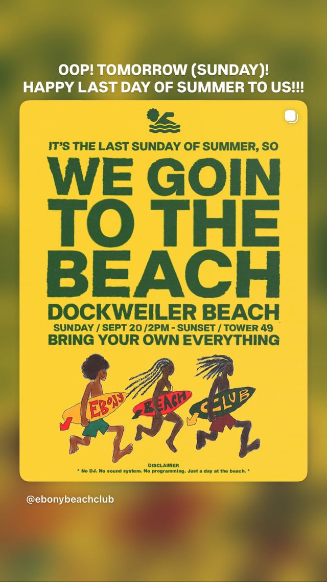 WE GOIN TO THE BEACH, Sun, Sep 20, Dockweiler Beach