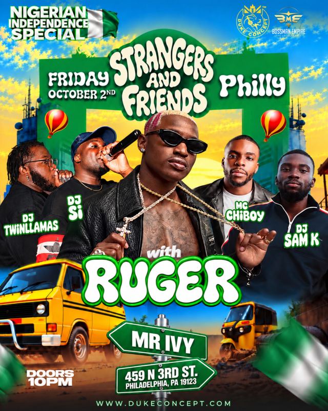 STRANGERS AND FRIENDS Philly, Fri, Oct 2, MR IVY