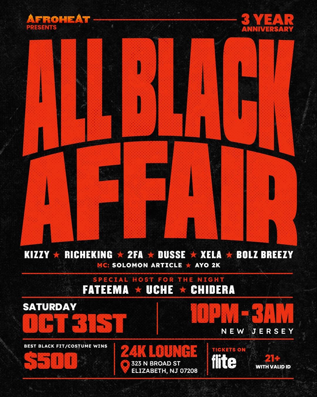 ALL BLACK AFFAIR (3 Year Anniversary)