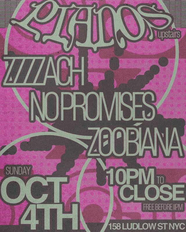 Planos, Sun, Oct 4, Pianos, Lower East Side