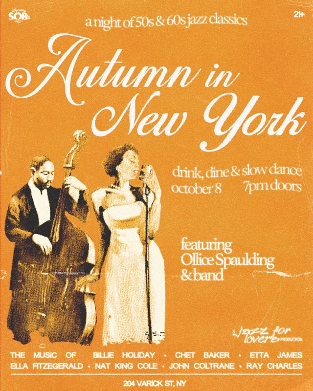 Autumn in New York, Thu, Oct 8, Sob's, Greenwich Village