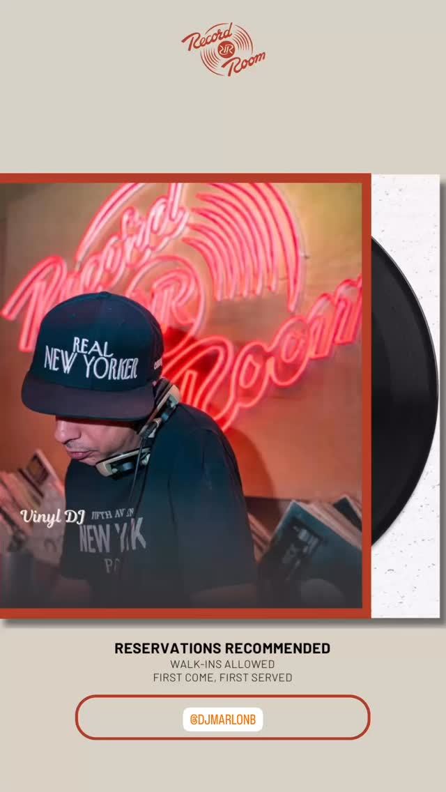 Marlon B Vinyl Vibes, Sat, Sep 19, RECORD ROOM, Long Island City