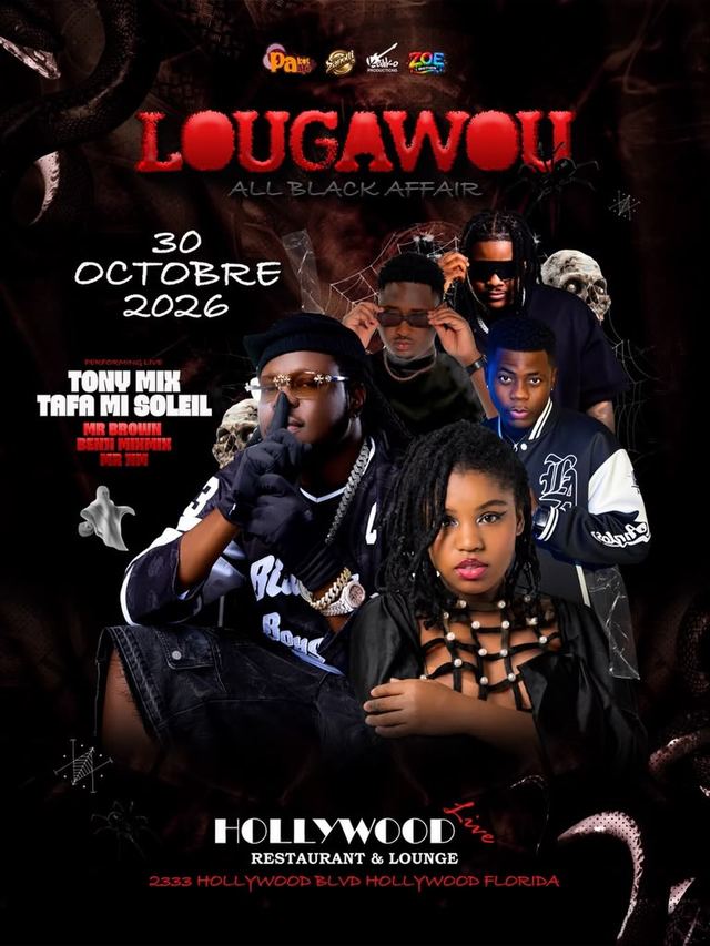Lougawou - ALL BLACK Affair, Fri, Oct 30, Hollywood Live Restaurant & Lounge, North Central