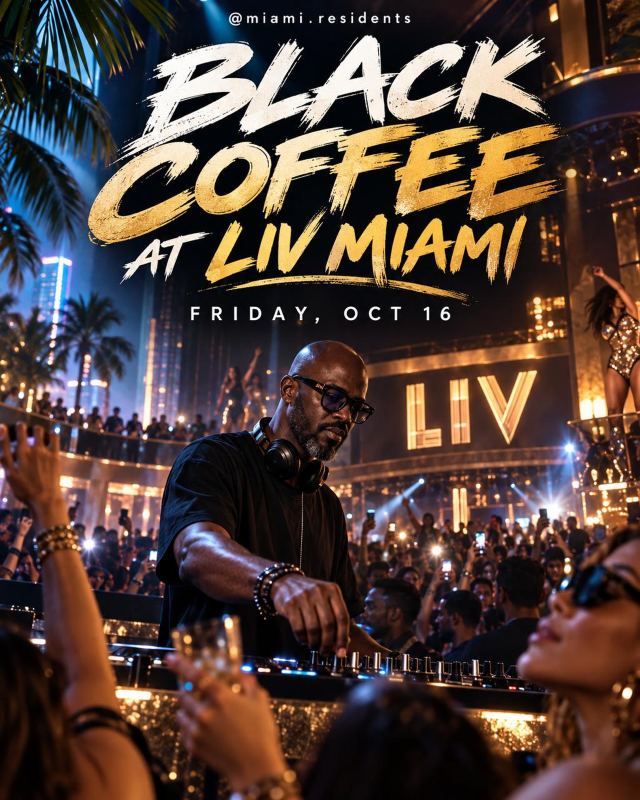 Black Coffee at LIV Miami, Fri, Oct 16, LIV, Miami Beach