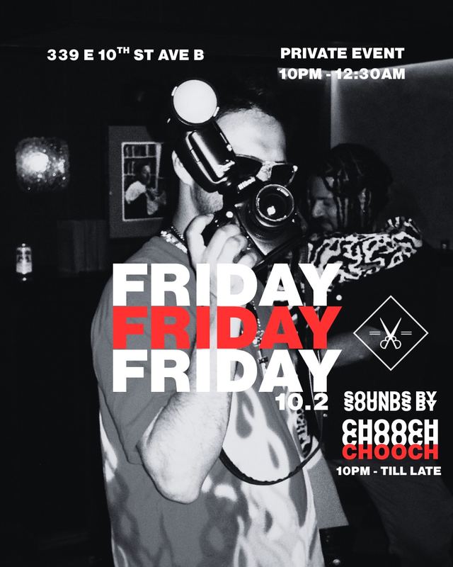 PRIVATE EVENT, Fri, Oct 2, Blind Barber, East Village