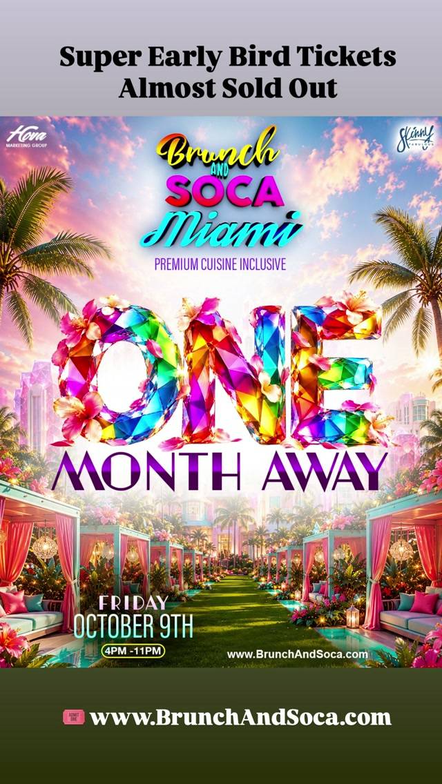 Brunch and Soca Miami, Fri, Oct 9