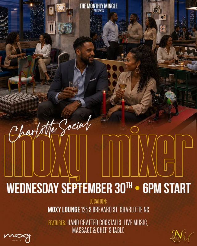 Charlotte Social Moxy Mixer, Wed, Sep 30, Moxy Lounge