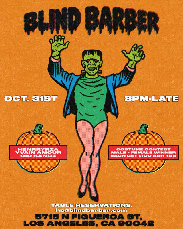 Blind Barber, Sat, Oct 31, Blindbarber La