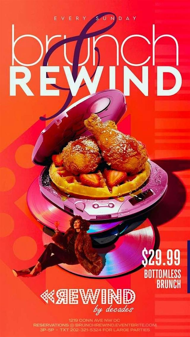 Brunch and Rewind DC BOTTOMLESS, Sun, Sep 20, Rewind, Downtown