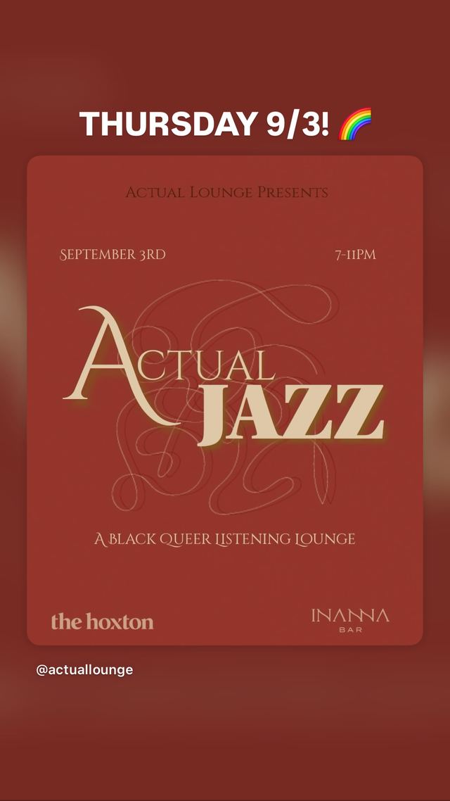 Actual Jazz, Thu, Sep 3, The Hoxton, Downtown