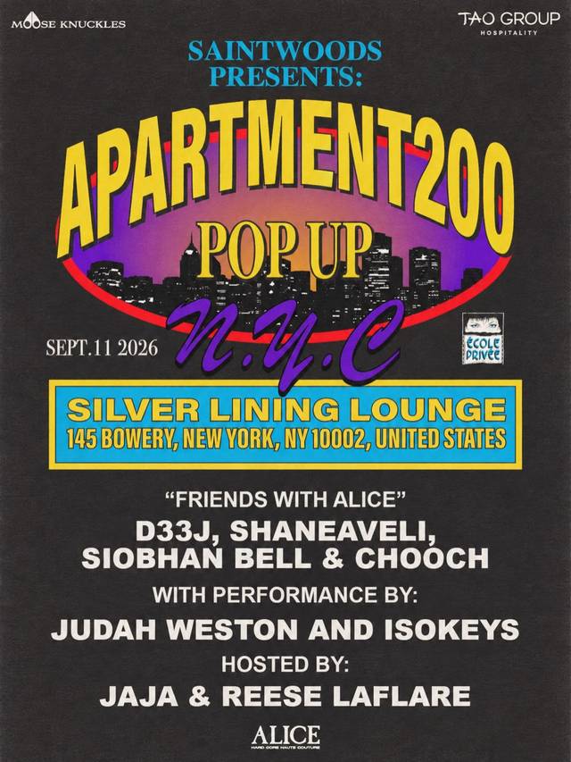 Apartment200 Pop Up N.Y.C., Fri, Sep 11, Silver Lining Lounge, Lower East Side