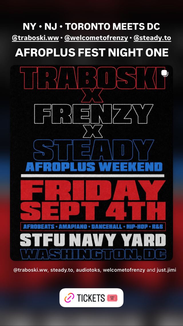 AFROPLUS WEEKEND, Fri, Sep 4, STFU Navy Yard, Navy Yard
