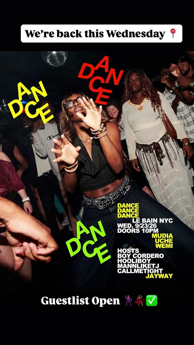 DANCE DANCE DANCE, Wed, Sep 23, Le Bain, Meatpacking