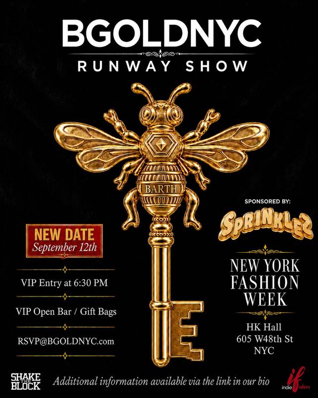 BGOLDNYC RUNWAY SHOW, Sat, Sep 12, Hk Hall, Hell's Kitchen