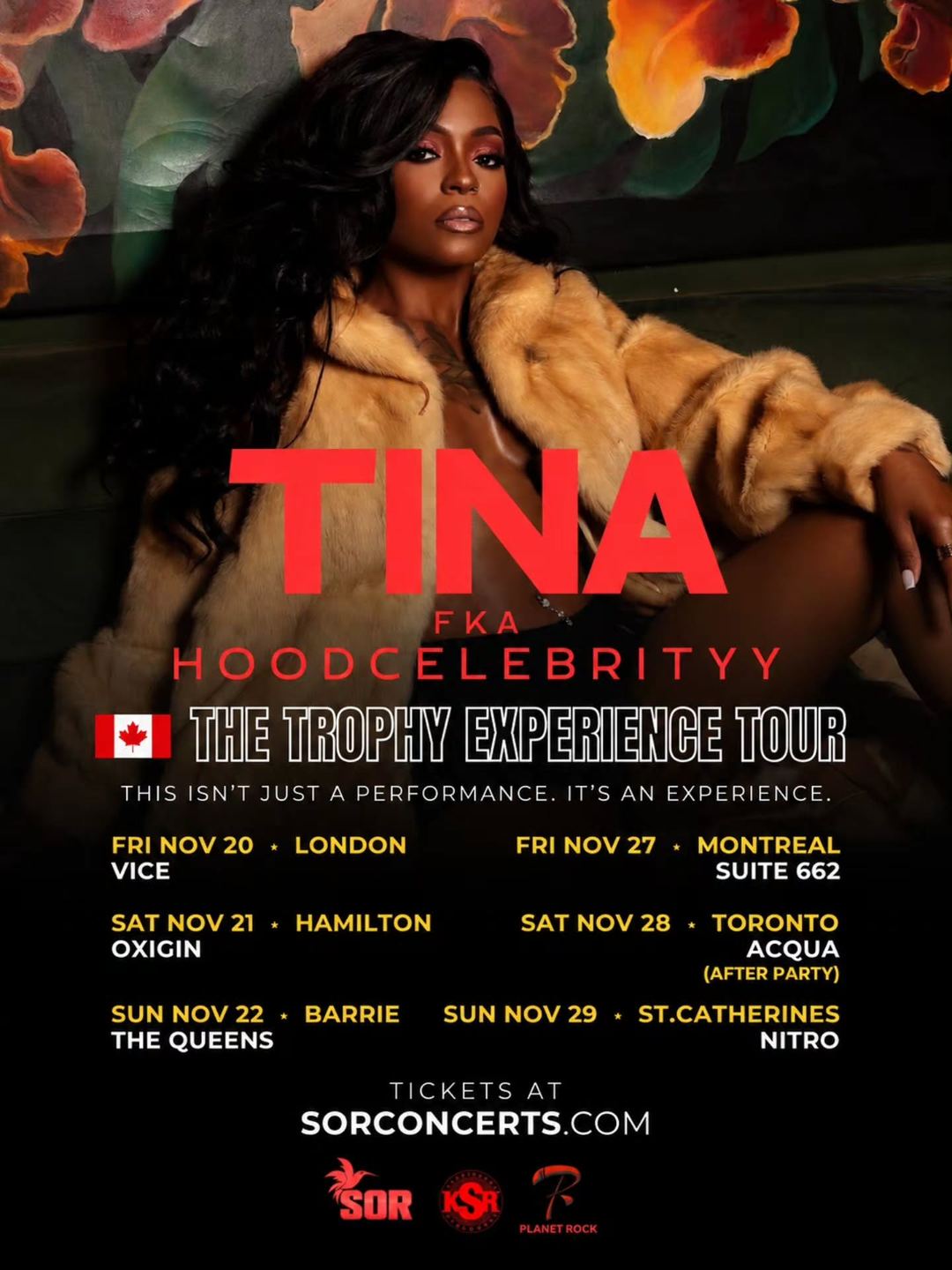 TINA — TROPHY EXPERIENCE: THE TOUR