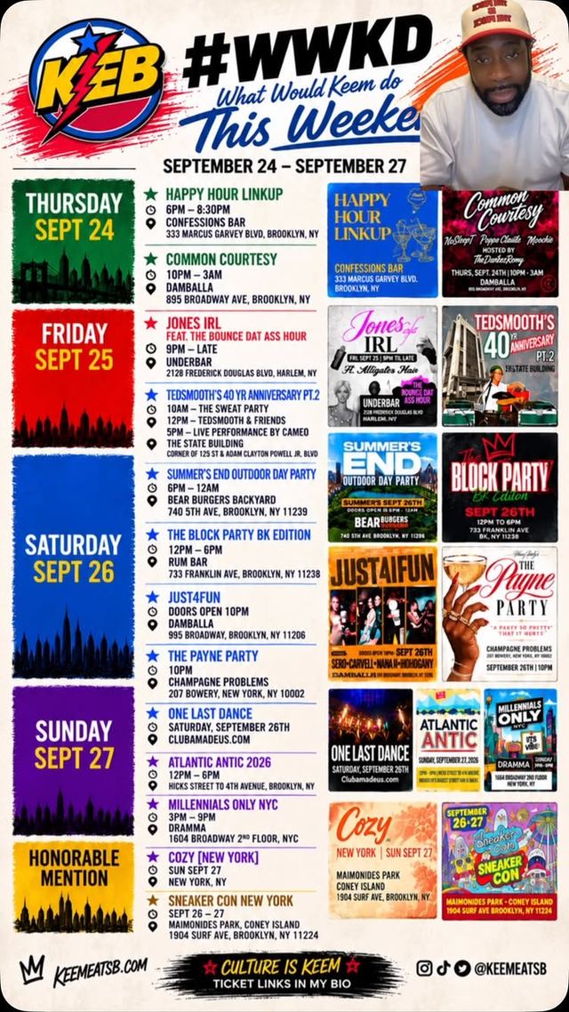 TedSmooth's 40 Yr Anniversary Pt.2, Fri, Sep 25, The State Building, Harlem