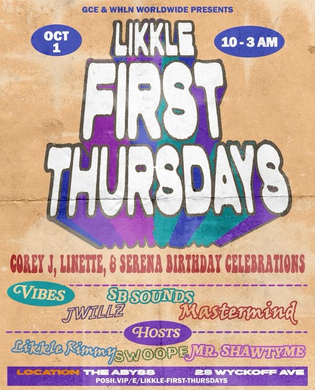 Likkle First Thursdays, Thu, Oct 1, Abyss, Brooklyn