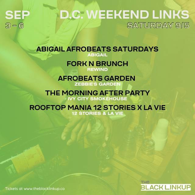 AFROBEATS GARDEN, Sat, Sep 5, The Mayflower DC, Downtown