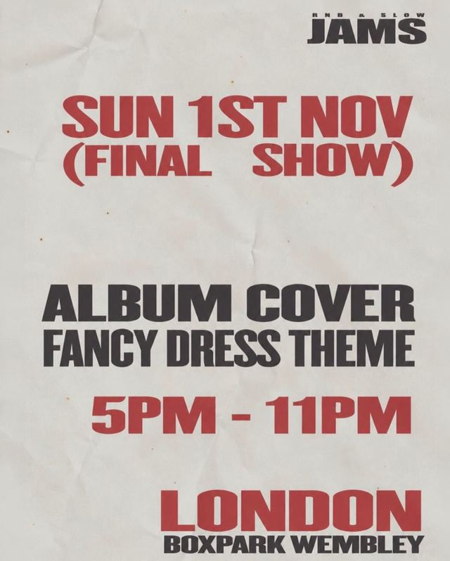 Album Cover Fancy Dress Theme, Sun, Nov 1, Boxpark Wembley, Wembley
