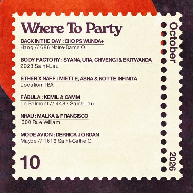 FÁBULA, Sat, Oct 10, Le Belmont