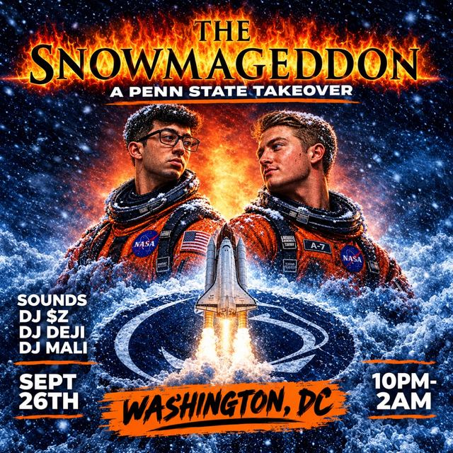 THE SNOWMAGEDDON A PENN STATE TAKEOVER, Sat, Sep 26, The Mecca