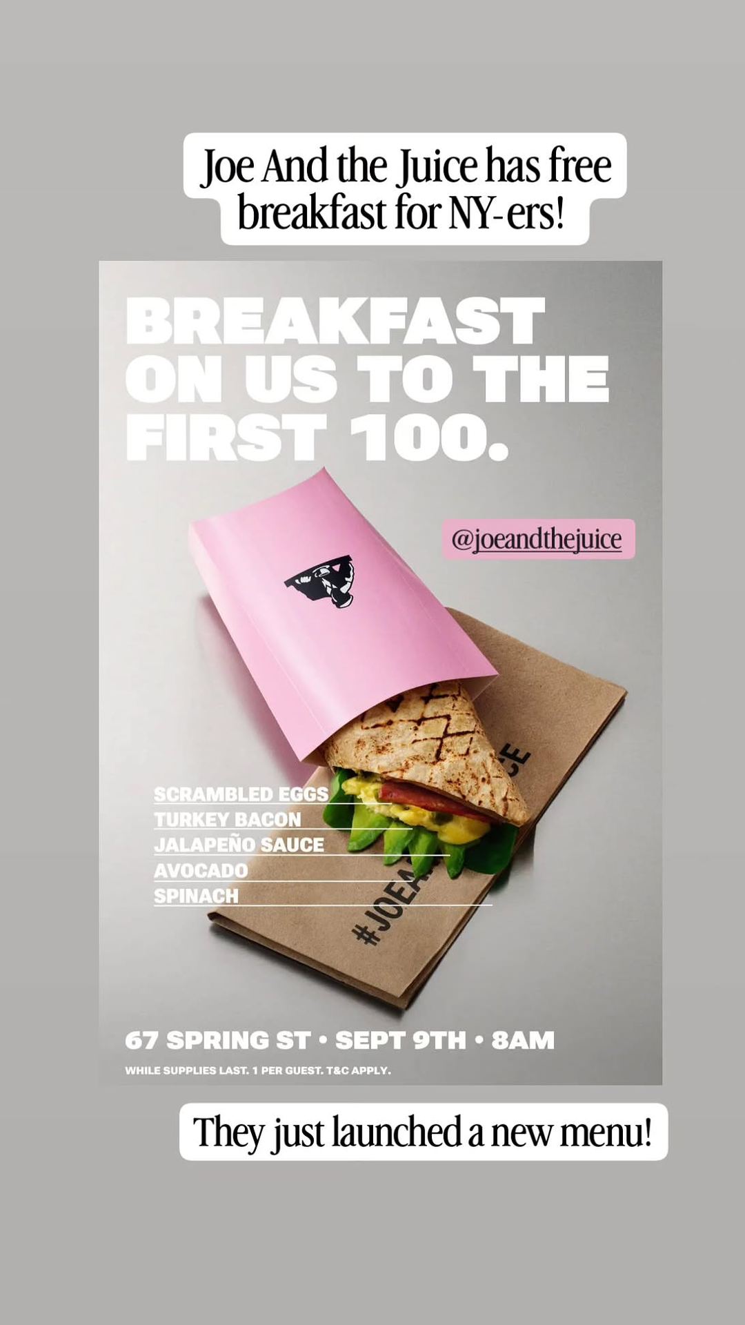 Breakfast On Us To The First 100