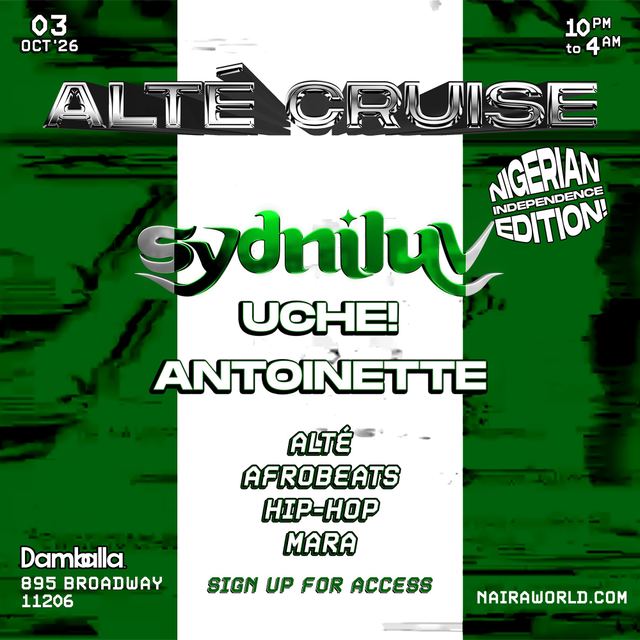 Alté Cruise, Sat, Oct 3, Damballa, Brooklyn, Brooklyn