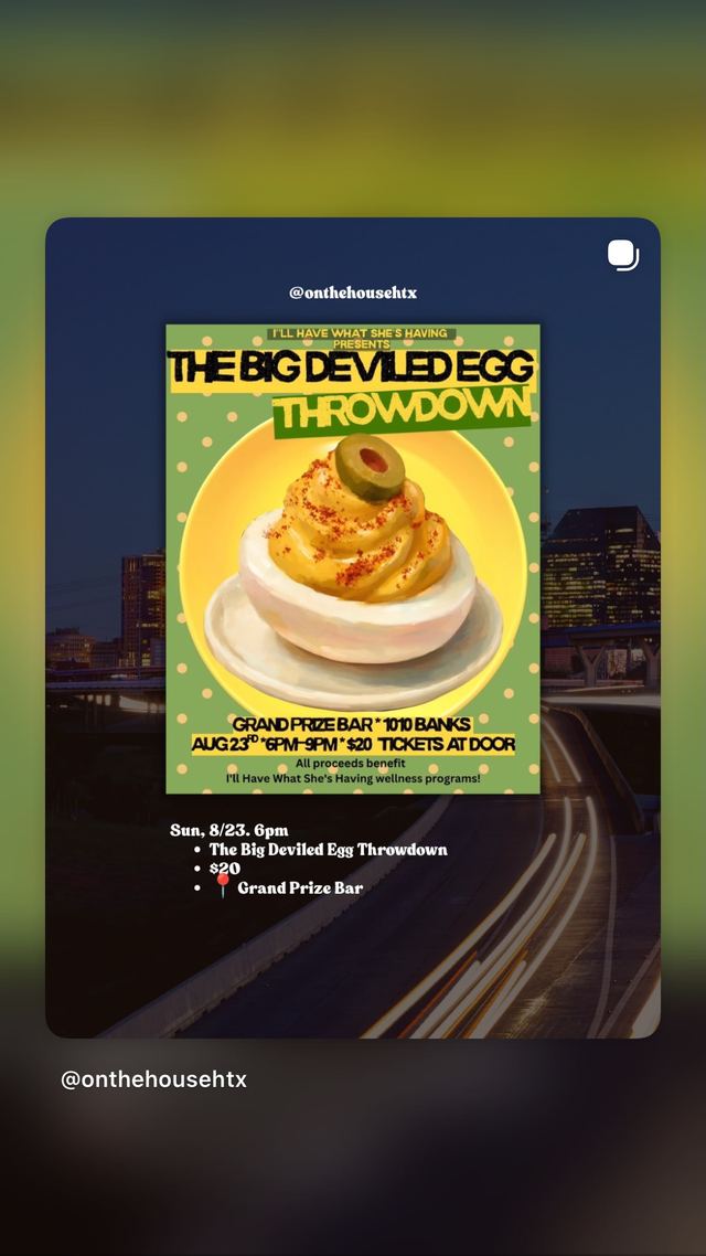 The Big Deviled Egg Throwdown, Sun, Aug 23, 10 Banks