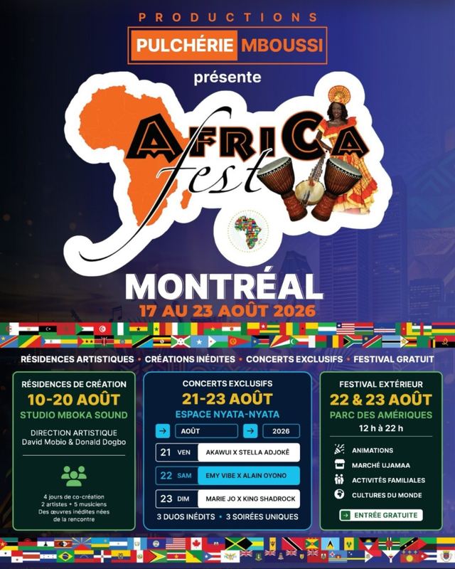 Africa Fest Montréal - Concerts Exclusifs, Sun, Aug 23, Espace Nyata-Nyata, Le Plateau-Mont-Royal