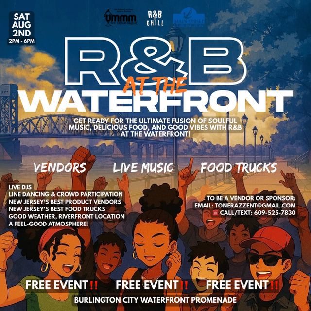 R&B At The Water Front, Sat, Aug 2, 2025, Burlington City Waterfront Promenade