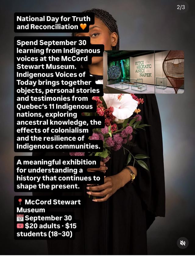 National Day for Truth and Reconciliation, Wed, Sep 30, McCord Stewart Museum, Downtown