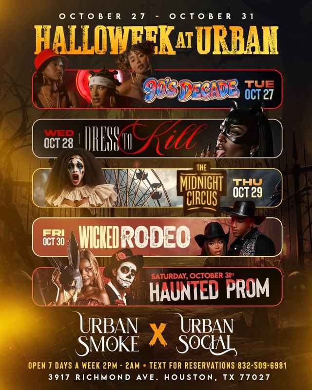 90'S DECADE, Tue, Oct 27, Urban Smoke X Urban Social
