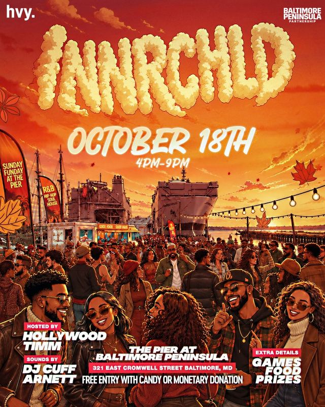 Innrchld, Sun, Oct 18, The Pier at Baltimore Peninsula