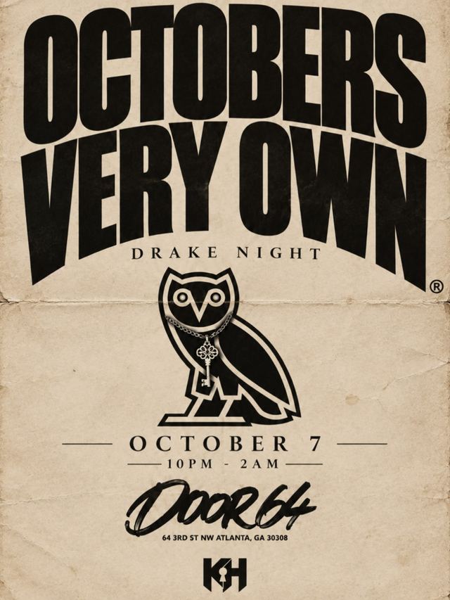 Octobers Very Own Drake Night, Wed, Oct 7, Door 64