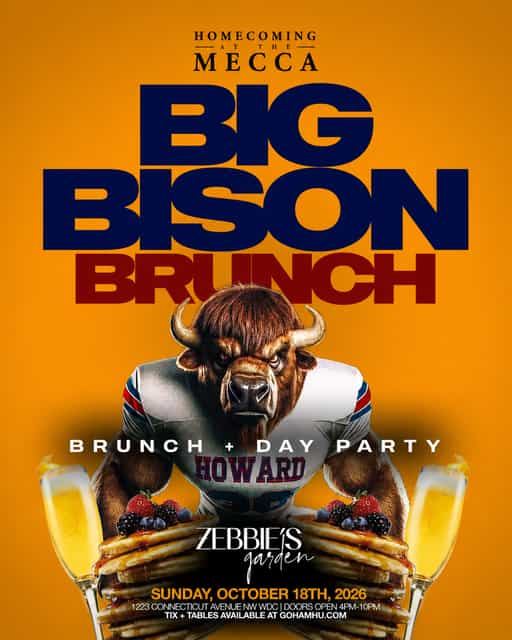 Big Bison Brunch, Sun, Oct 18, Zebbies Garden, DC