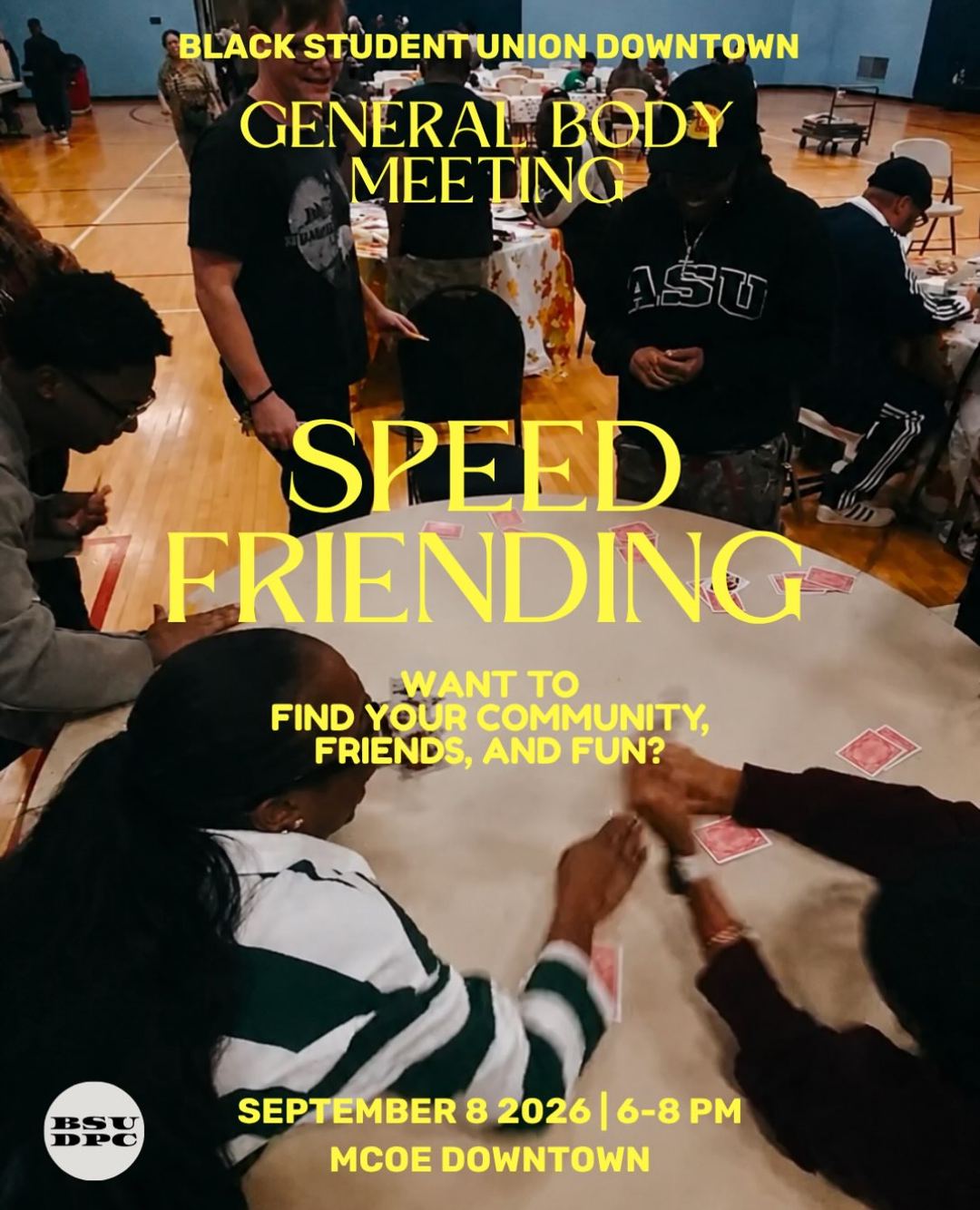 General Body Meeting & Speed Friending