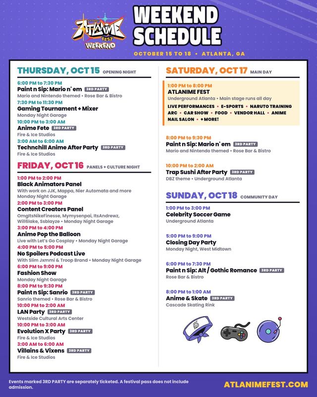 Closing Day Party, Sun, Oct 18, Monday Night, West Midtown