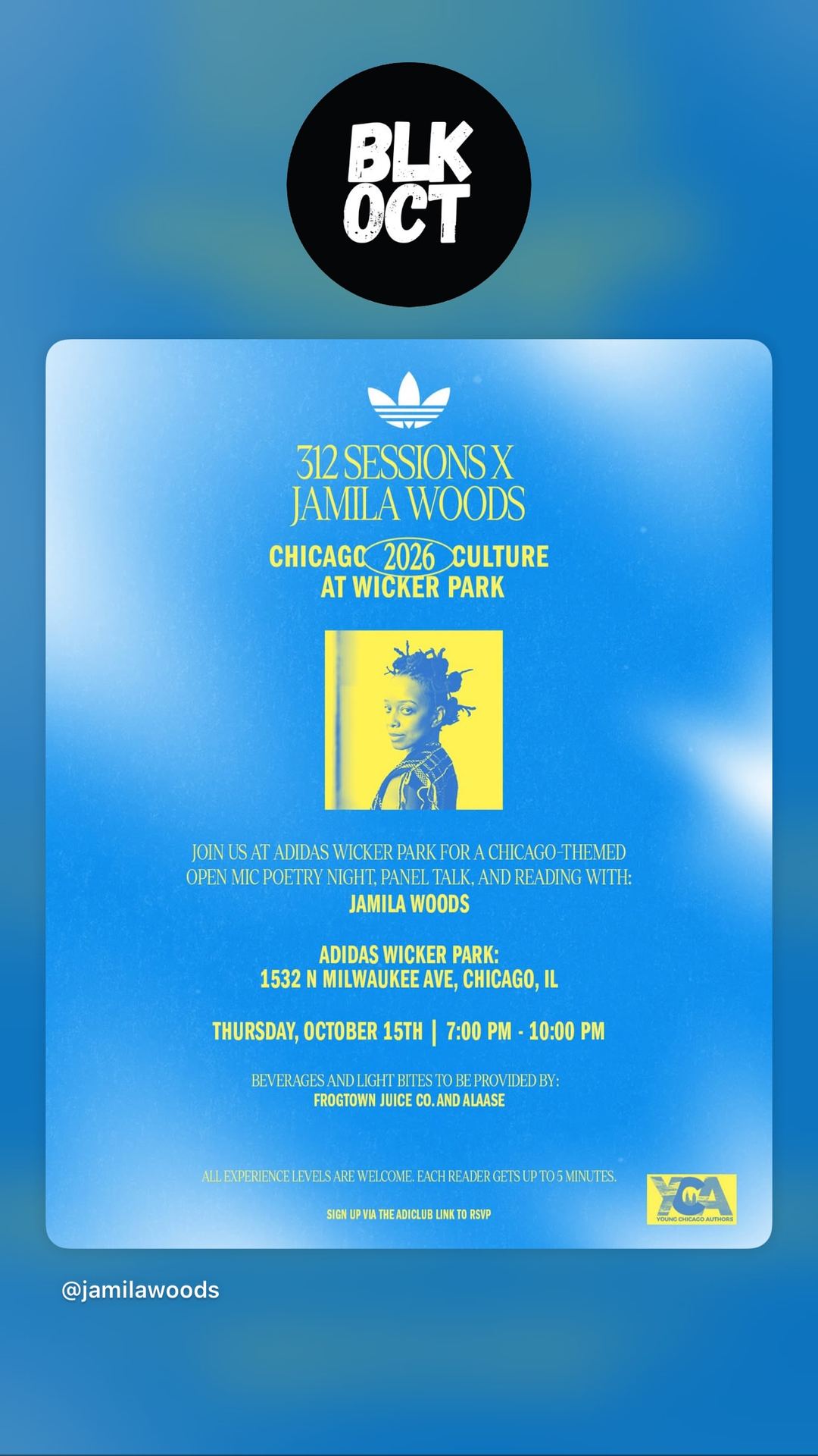 312 SESSIONS X JAMILA WOODS CHICAGO 2026 CULTURE AT WICKER PARK