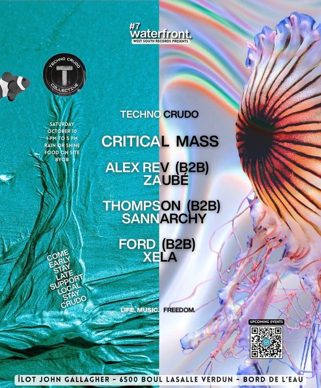Waterfront #7: Techno Crudo, Sat, Oct 10