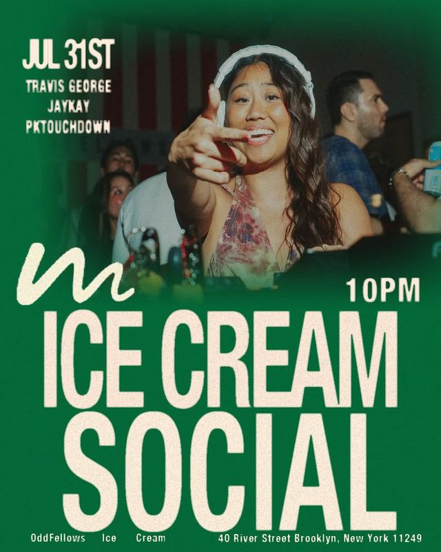 Ice Cream Social, Fri, Jul 31, Oddfellows Ice Cream, Williamsburg