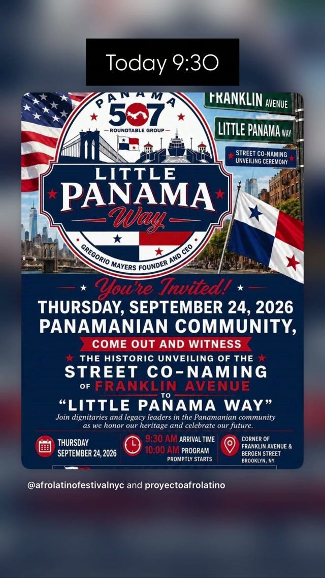 Little Panama Way Street Co-Naming, Thu, Sep 24, Corner of Franklin Avenue & Bergen Street, Crown Heights