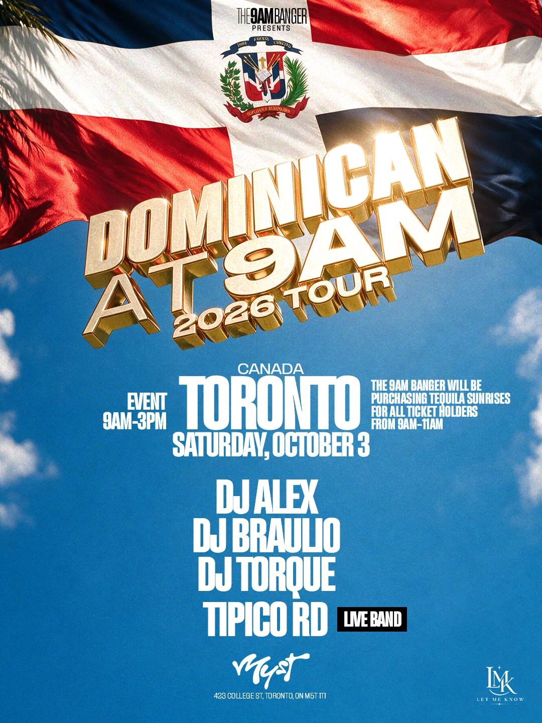 Dominican at 9AM — flyer 2