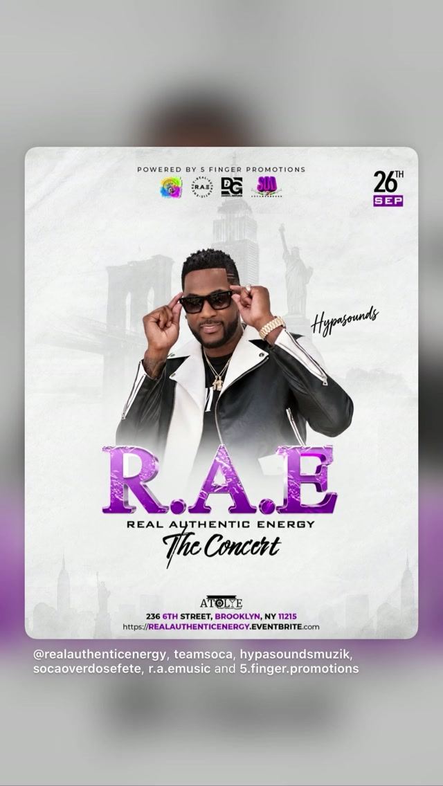 R.A.E. The Concert, Sat, Sep 26, ATOLYE NYC, Gowanus