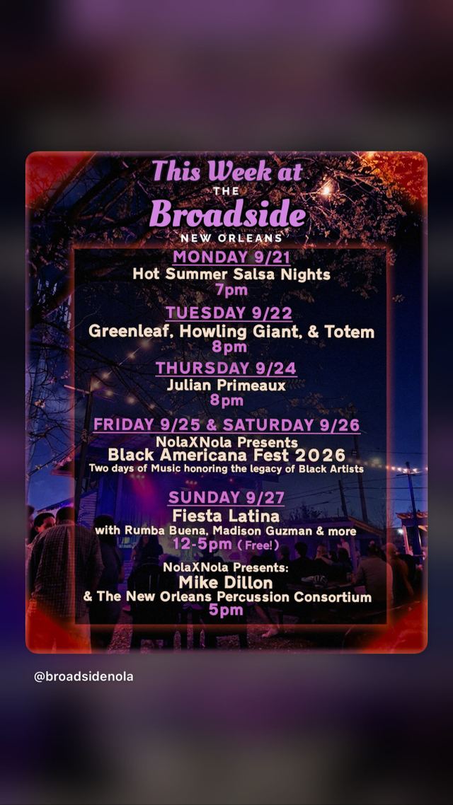 BlackAmericana Fest 2026, Fri, Sep 25, The Broadside