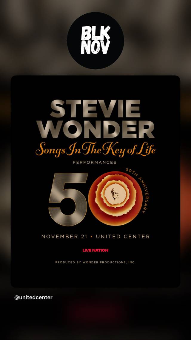 Stevie Wonder: Songs In The Key of Life Performances 50th Anniversary, Sat, Nov 21, United Center
