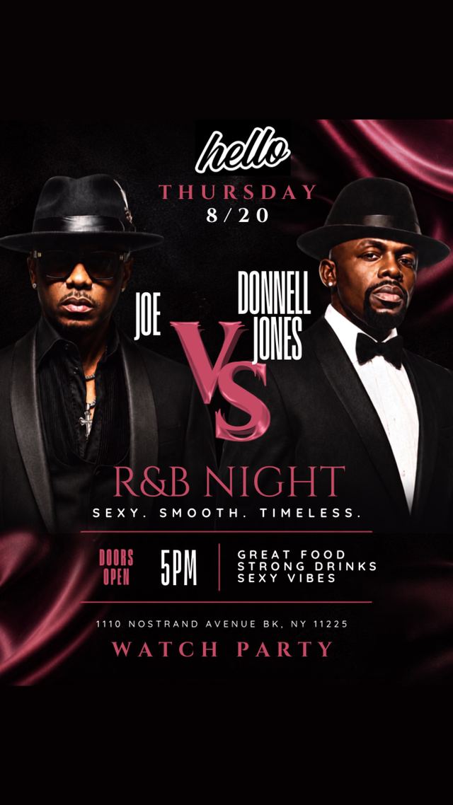 Joe vs Donnell Jones R&B Night, Thu, Aug 20