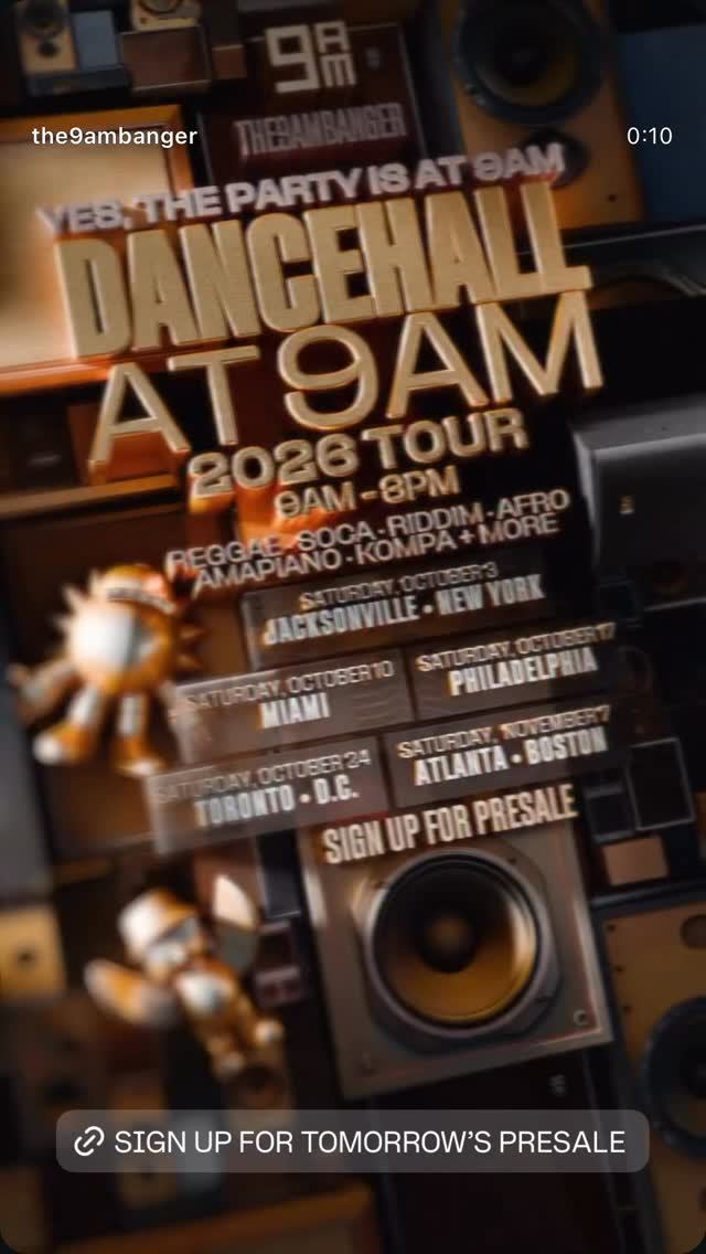 Dancehall at 9AM 2026 Tour — flyer 3