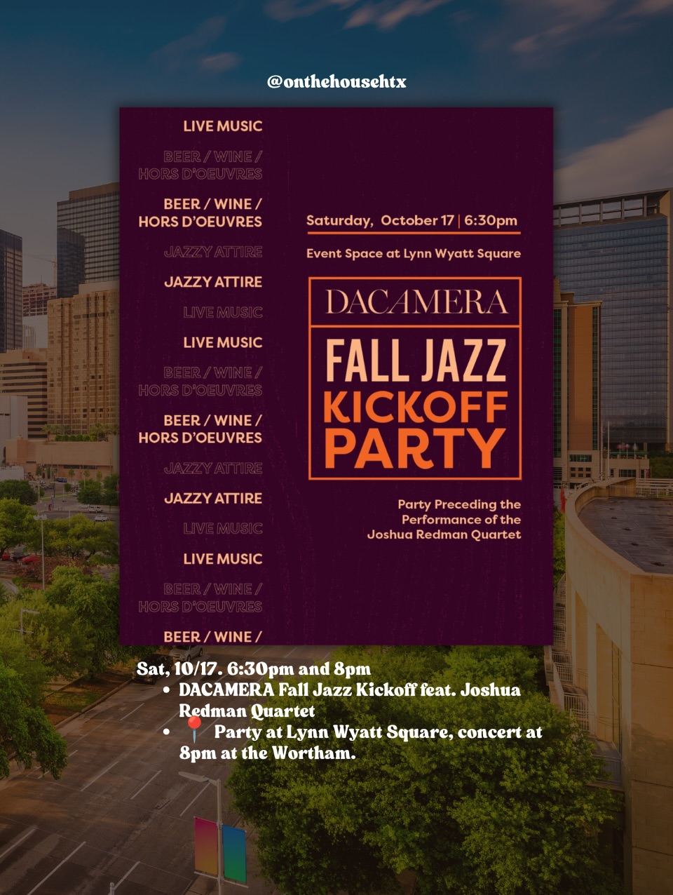 DACAMERA Fall Jazz Kickoff feat. Joshua Redman Quartet